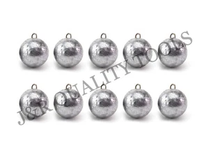 10er Pack 12oz Cannonball Rund Angeln Blei Gewichte Sinker Weight Sinkers - Bild 1 von 1