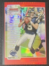 Drew Brees 2005 Bowman Chrome Refractor #5 - San Diego Chargers