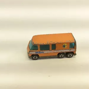Hot Wheels Orange GMC Motor Home Hong Kong 1976 Metal Base Palm Beach - Picture 1 of 5