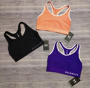 Nuovo! Reggiseno sportivo donna Under Armour foro centrale chiave supporto medio - Foto 1 di 15