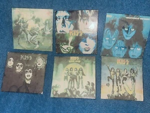 Kiss Album Fridge magnet 2x2 6 Magnet Set Ace Frehley Gene Simmons Peter Paul - Picture 1 of 8