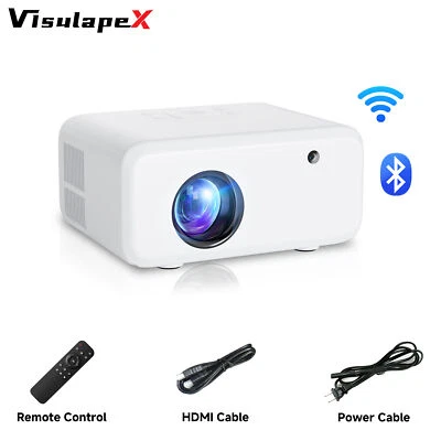 40000 Lumen 4K Mini Projector LED 1080P WiFi Bluetooth HD Portable Home Theater - Image 1 of 4