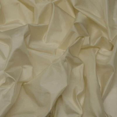 Cream Tissue Taffeta Silk, 100% Silk Fabric, By the Yard, 44" Wide (TS-7318) - Image 1 of 3