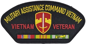PARCHE PARA VETERANOS MAC-V COMANDO DE ASISTENCIA MILITAR VIETNAM CON CINTAS DE SERVICIO SOG - Imagen 1 de 1
