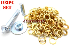 103 PC TARP TENT AWNING REPAIR GROMMET INSTALL KIT NEW - Picture 1 of 1