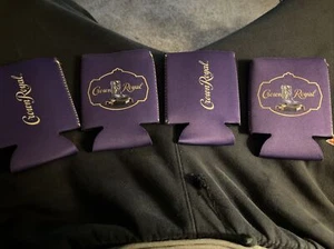 Lot Of 4 Crown Royal Drink Cozy’s For Beer/ Mixed Drinks/Purple/ Gold/ Alcohol. - Picture 1 of 4