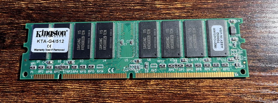 Kingston KTA-G4/512 512MB Sdram Dimm 100Mhz for Apple PowerMac G4 Server 350 400 - Image 1 of 1