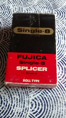 Ancienne colleuse de  film Single-8 FUJICA+ autocollant + notice boite d'origine - Photo 1/4