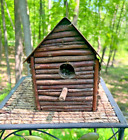 Birdhouse, Rustic Log Cabin Handmade