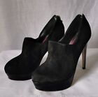 LIPSY black suede stiletto heel platform shoe boots with zip fastening size 6