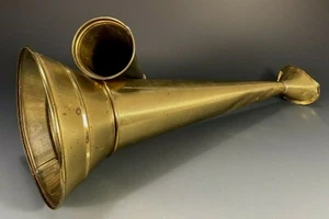 Lot 2 Brass Horns The Sea Crafters Kennebunkport Maine Larger marked DHR Holland - Picture 1 of 12