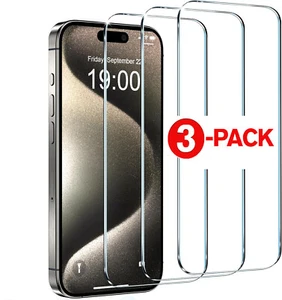 3X Tempered Glass Screen Protector For iPhone 16 15 14Plus 13 12 11 Pro Max /XR - Picture 1 of 33