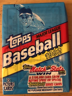 1992 Topps Baseball Wax Pack Rich “Goose” Gossage Rangers Showing On Top Front - Image 1 of 2
