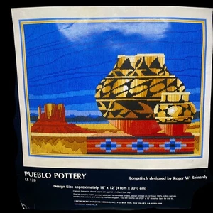 De Colección Monarch Horizons #LS120 PUEBLO POTTERY Punto Largo 16x12 Roger Reinardy ABIERTO - Imagen 1 de 5