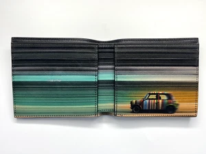 PAUL SMITH Mini Blur Signature Stripe racing Billfold Leather Wallet - Picture 1 of 9