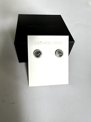 NEW - Michael Kors Heritage Monogram Silver Earrings MKJ4516 - Image 1 of 3