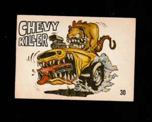 1969 Donruss Odd Rods Sticker Card CHEVY KILLER 60's Humor #30 - Picture 1 of 2