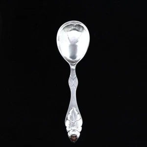 Danish Art Nouveau Silver Serving Spoon with Amber. - Picture 1 of 3