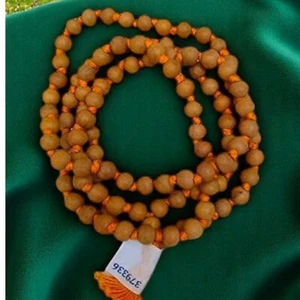 Sandalwood Japa Mala 8mm – Hand-Knotted Prayer Beads for Meditation & Yoga - Picture 1 of 4