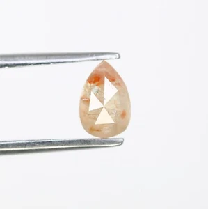 0.60CT Pear Cut Natural Peach Diamond 6.00MM Loose Stone for Ring - Picture 1 of 12
