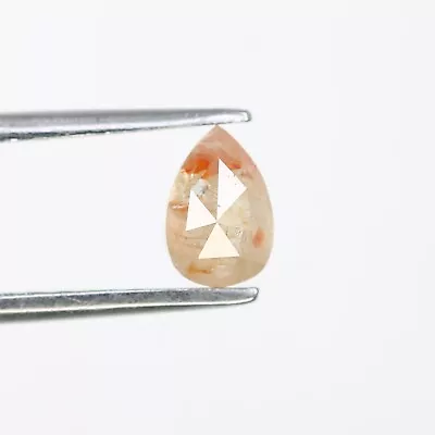 0.60CT Pear Cut Natural Peach Diamond 6.00MM Loose Stone for Ring - Image 1 of 4