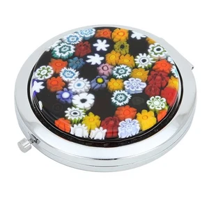 GlassOfVenice Murano Glass Millefiori Folding Compact Mirror - Multicolor - Picture 1 of 7