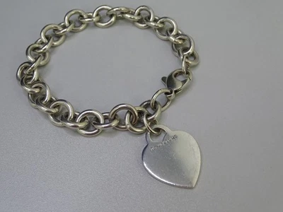 Tiffany & Co. Blank Heart Tag Charn Bracelet 8" No Mono (21711-Designer-OS) - Image 1 of 4