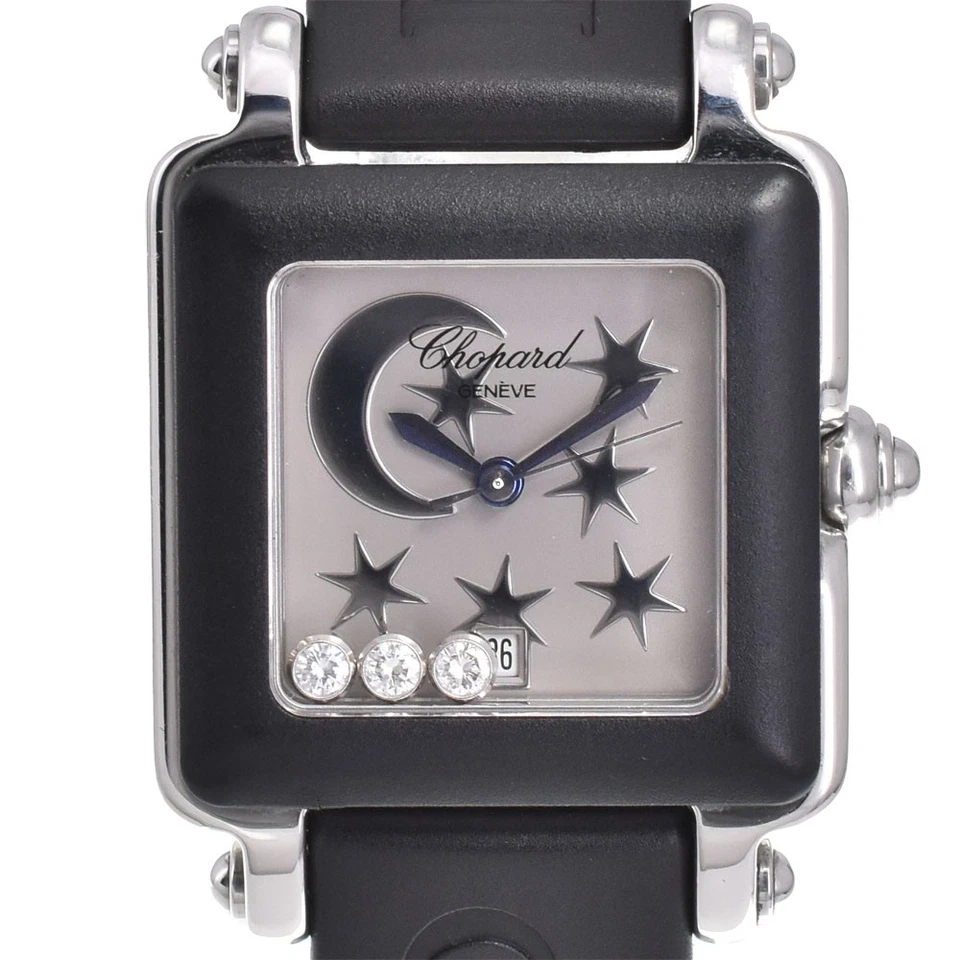 Reloj de cuarzo con diamantes Chopard Be Happy2 27/8896-401 3P para dama A#143974 Foto 1 de 4