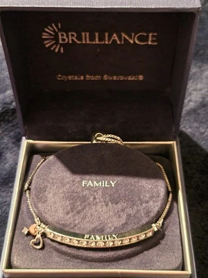 Brilliant FAMILY Silver Plated Charm Bracelet with Crystals from SWAROVSKI - Image 1 of 4