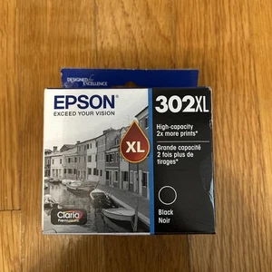 EPSON 302XL BLACK HIGH-CAPACITY INK CARTRIDGE EXPIRES 06/2027 - Picture 1 of 3