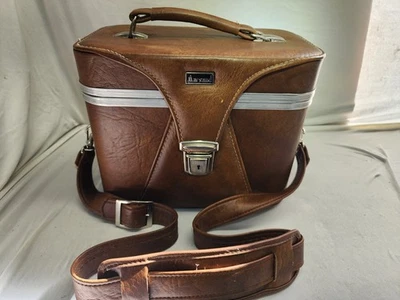 Estuche de transporte vintage para cámara Marsand imitación cuero vinilo resistente marrón Foto 1 de 4