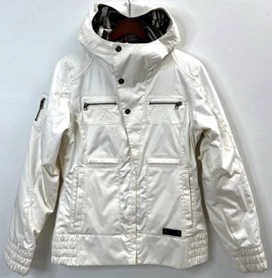 Burton Dryride Snowboard / Ski Jacket Off-White Hooded Women's Medium - Image 1 of 4