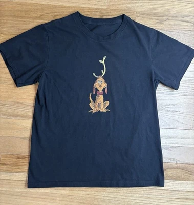 Camiseta Max the Dog How The Grinch Stole Christmas Youth Grande Preta Dr Seuss - Imagem 1 de 4