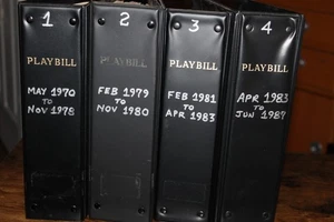 4 Rare set Playbill Binders 1970 -1987 Programs Included Original Theater Stubs - Picture 1 of 24