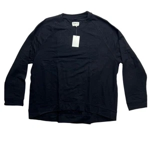 LOU & GREY SIGNATURESOFT PLUSH BLACK SWEATSHIRT TOP PLUS SIZE XXL New - Picture 1 of 9