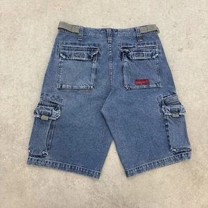VTG 2000s Y2K Paco Baggy Distressed Cargo Denim Shorts Men’s 35x13 - Picture 1 of 10