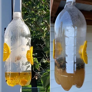 10Pcs Honeybee Hornet Catcher Yellow Plastic Bottle Wasp Traps Pest Control Tool - Picture 1 of 8