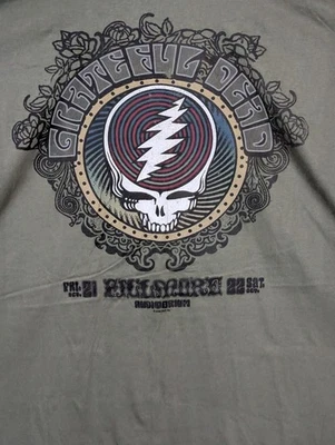 Мужская футболка Liquid Blue серая Grateful Dead Steal Your Face Fillmore XL #3346  - Изображение 1 из 4