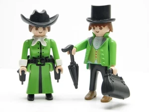 Playmobil Custom Duo H/F Western Far-west Diligence Train Saloon Cowgirl Cowboy - Picture 1 of 4