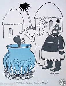 Anuncio de la revista Fortune de dibujos animados de enero de 1957 de Otto Soglow - Imagen 1 de 3