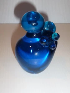 Modernistische Mutter und Kind Kunst Glasfigur, dunkelblau - Bild 1 von 4