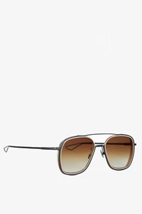 Dita Bronze and Peweter Wire Aviator Sunglasses - Picture 1 of 11