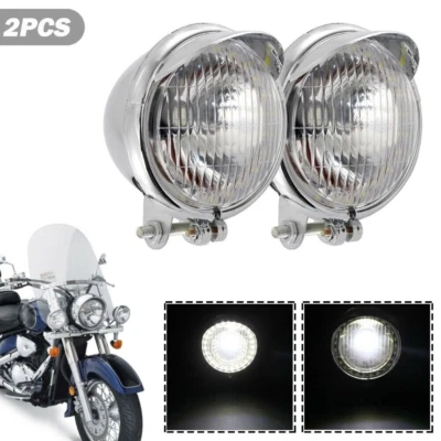 2x Motorcycle Bulb Passing Spot Light for Kawasaki Vulcan 750 800 1600 1700 2000 - Image 1 of 4