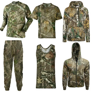 MEN CAMOUFLAGE PRINTED JUNGLE T-SHIRT REALTREE CAMO PRINT LONG SHORT TOP S-5XL - Picture 1 of 73