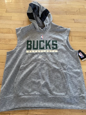 Nike NBA Milwaukee Bucks Player Issue Shooting Hoodie Sleeveless CN6249 XL NWT Cover