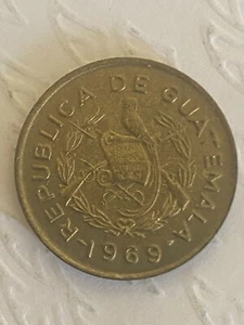 1969 GUATEMALA ONE (1) CENTAVO  - Picture 1 of 2