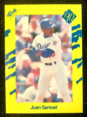 1990 Classic Juan Samuel Yellow Series III #T45 Baseball Los Angeles Dodgers - Image 1 of 2