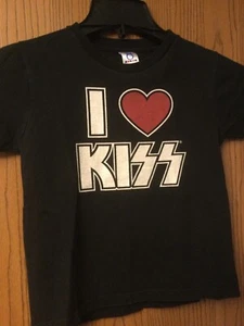 Kiss - “I Love Kiss” - Black Shirt - Child’s Size - S - Picture 1 of 3