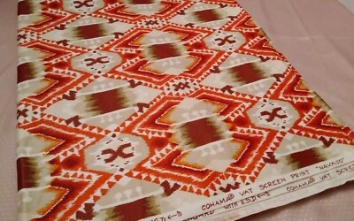 Tecido Padrão Rights Inc "Navajo" Sudoeste Ferrugem Marrom Terracota 55x176" - Imagem 1 de 4