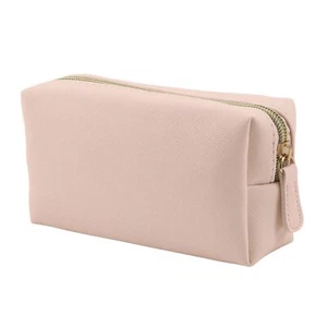 f Mini Makeup Zipper Pouch Leather Cosmetic Organizer Bag for Women - Picture 1 of 6